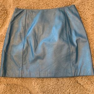 Mod Genuine Leather Mini Skirt